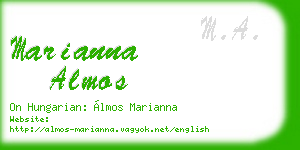 marianna almos business card