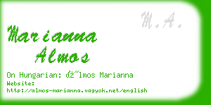 marianna almos business card